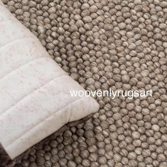 Brown Bubble Rug Handmade Soft Tufted Area Rug Cozy Living Room & Bedroom Decor