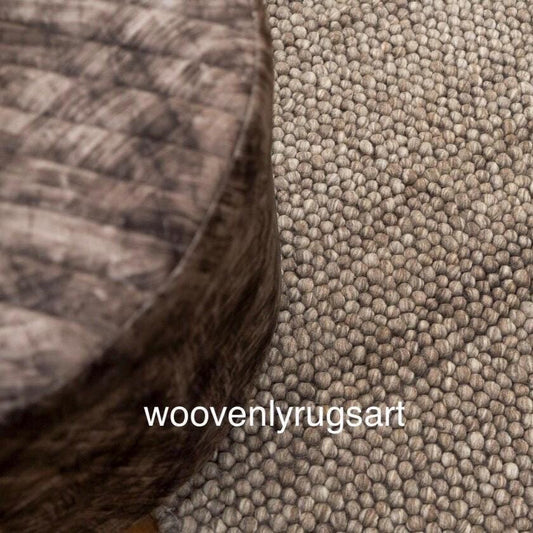 Brown Bubble Rug Handmade Soft Tufted Area Rug Cozy Living Room & Bedroom Decor