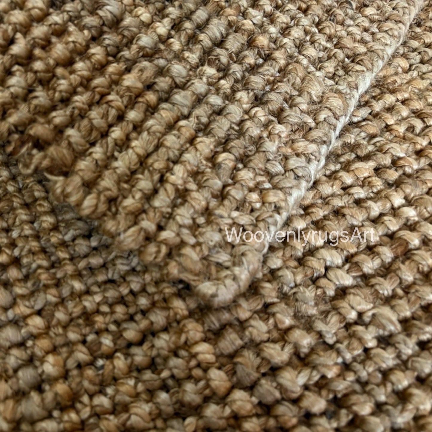 Handwoven Jute Rug | Natural Boho Farmhouse Floor Mat