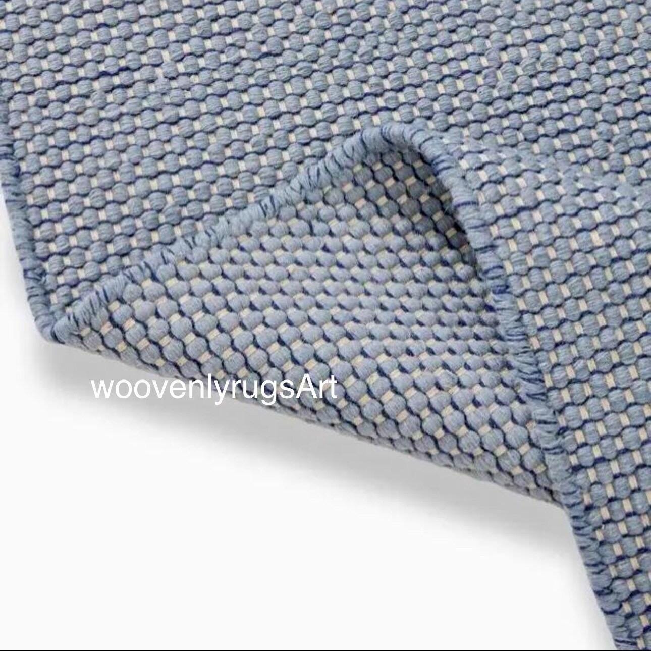 Handmade Wool Dhurrie Rug Handwoven Flatweave Grey Area Rug Minimalist Boho Carpet