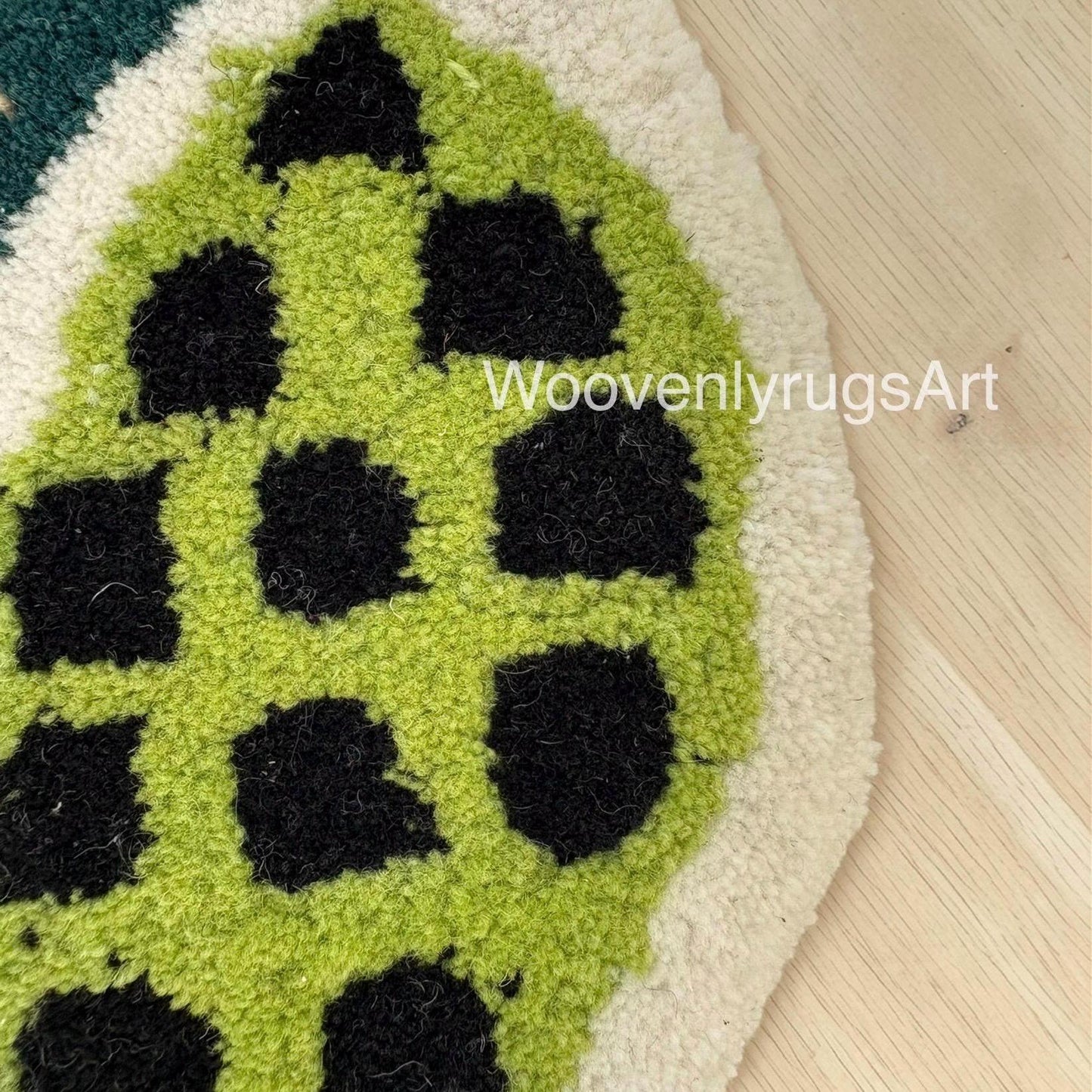 Hand Tufted Wool Tiger Rug, Abstract Animal Shape, Jungle Theme Area Carpet