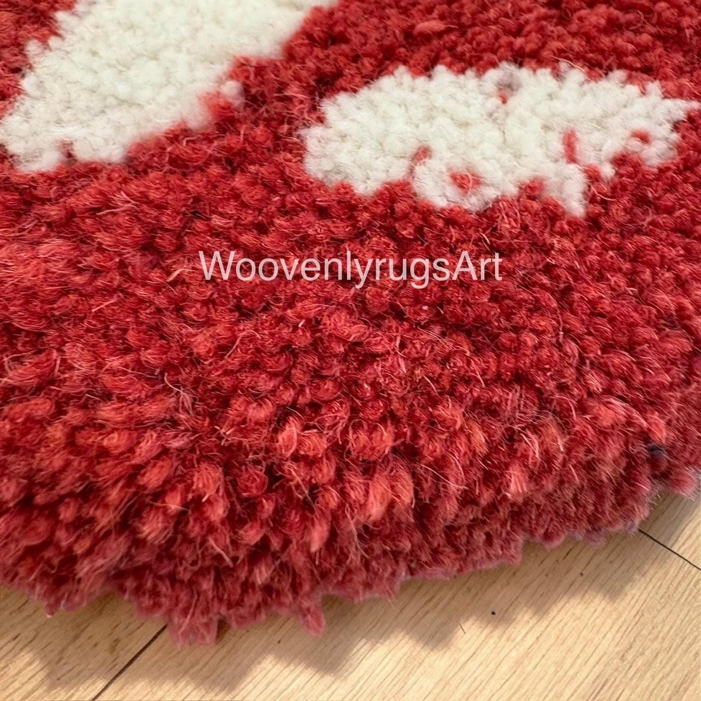 Hand Tufted Tiger Rug, Abstract Animal Shape, Modern Statement Carpet, Red Black Decor